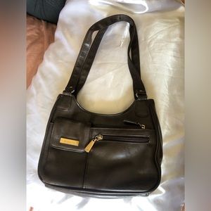 Vintage Brown Leather Shoulder bag🩷